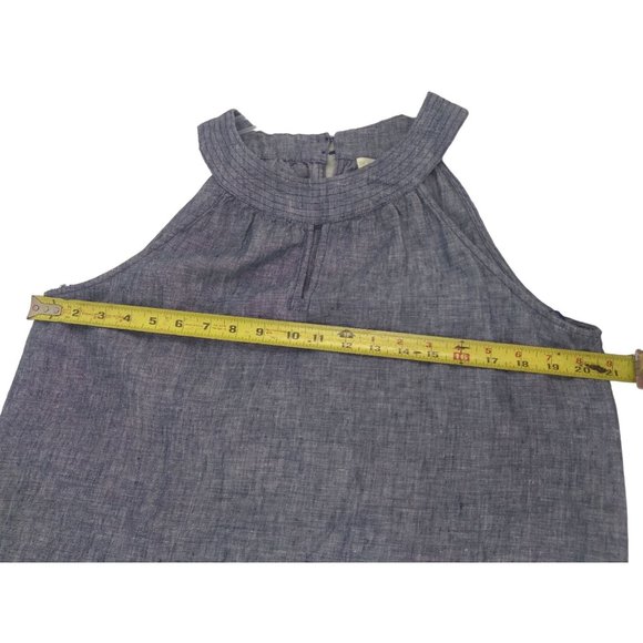 St. Tropez Linen Lightweight Tunic Mini Dress Size Large - Picture 7 of 13